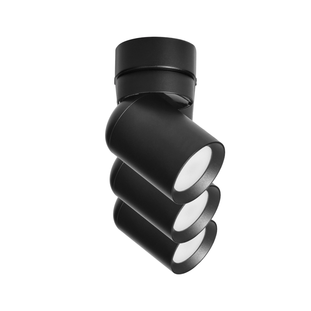 MALTA SP 3, wall and ceiling light, GU10 max. 3x12W, IP20, black